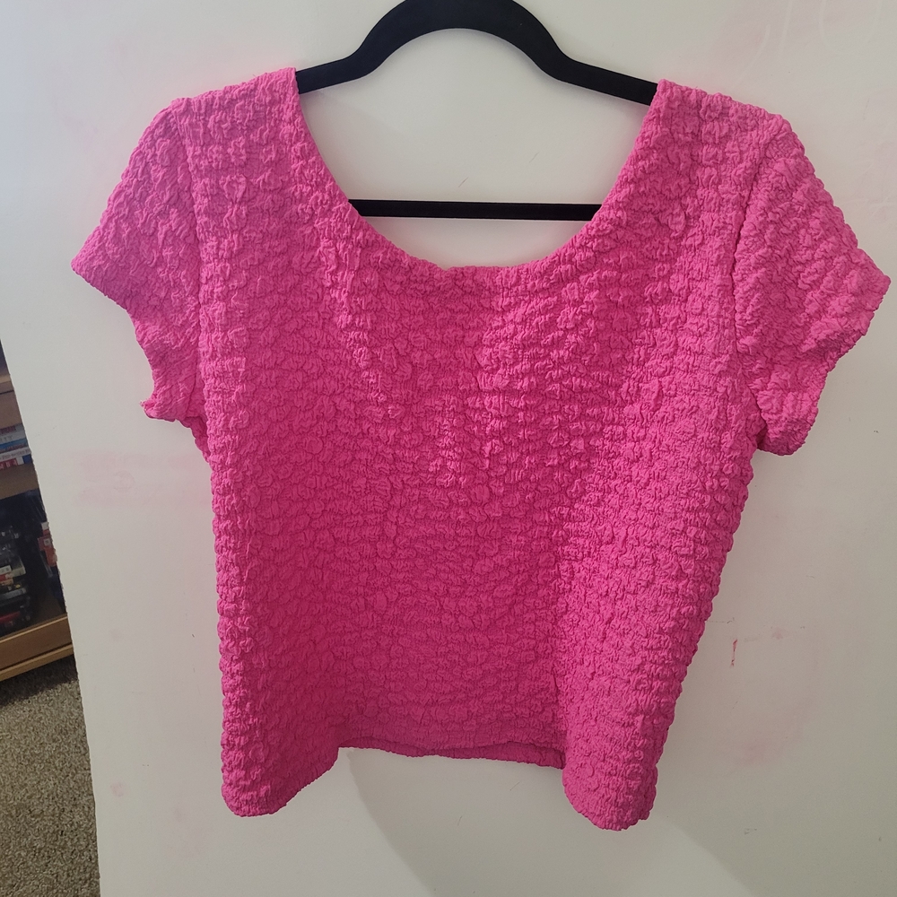 Maeve by Anthropologie Socialite Popcorn Tee Size XL Pink